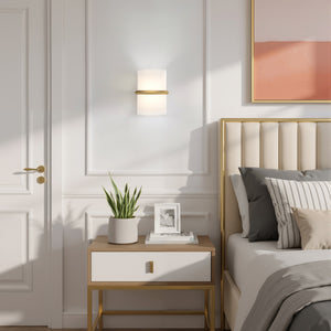 Tavos 9" LED Wall Sconce, Brushed Gold