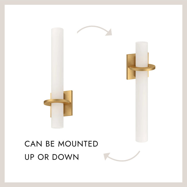 Bridge 5" LED Wall Sconce, Brushed Gold