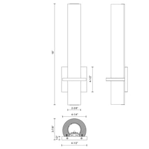 Bridge 5" LED Wall Sconce, Brushed Gold
