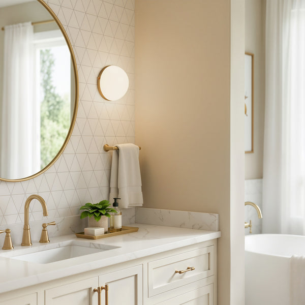 Orinda 7" LED Vanity Wall Sconce, Brushed Gold