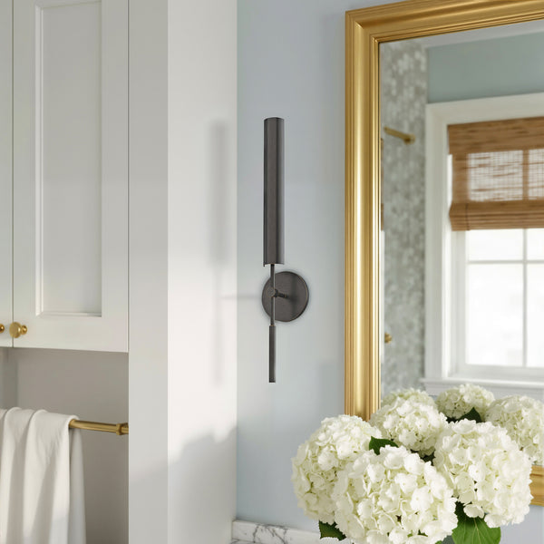 LeVasseur 25" LED Vanity Wall Sconce, Metal Shade/Urban Bronze