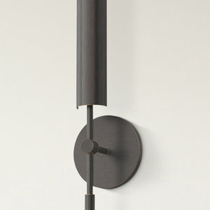 LeVasseur 2" LED Vanity Wall Sconce, Metal Shade/Urban Bronze