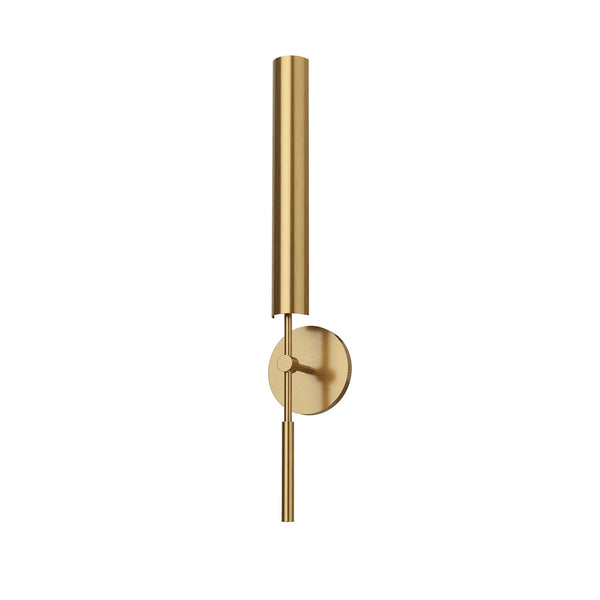 Nunno25" LED Vanity Wall Sconce, Metal Shade/Vintage Brass