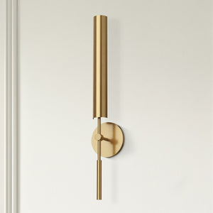 LeVasseur 2" LED Vanity Wall Sconce, Metal Shade/Vintage Brass
