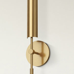 LeVasseur 2" LED Vanity Wall Sconce, Metal Shade/Vintage Brass