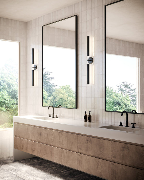 LeVasseur 35" Two-Light LED Vanit Wall Sconce, Metal Shade/Urban Bronze