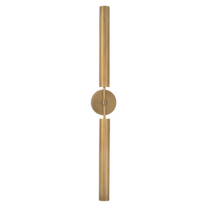 LeVasseur 2" Two-Light LED Wall/Vanity Light, Metal Shade/Vintage Brass