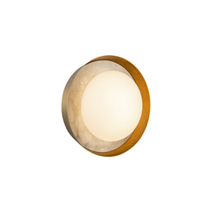 Arvella Vanity-style 8" Wall Light, Vintage Brass