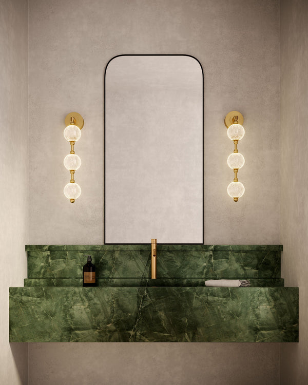 Cassia Vanity-style 23" Wall Light, Natural Brass