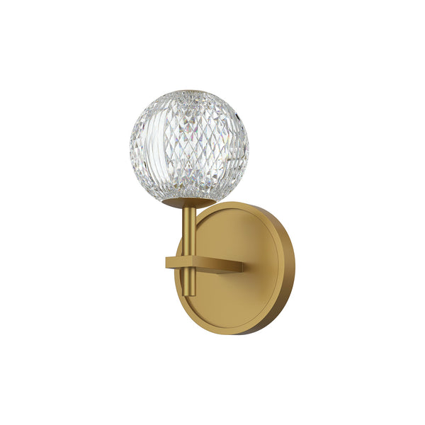 Marlowe Vanity-style 5" Wall Light, Natural Brass