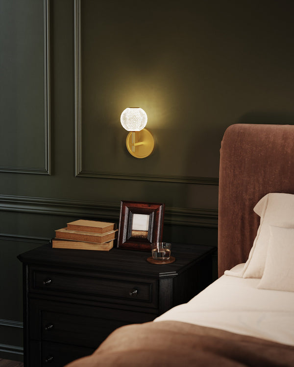 Cassia Vanity-style 5" Wall Light, Natural Brass