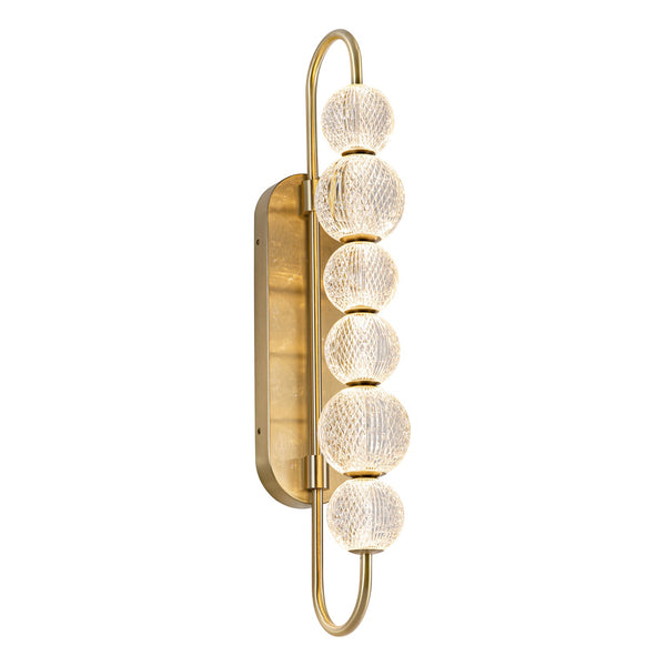 Marlowe Vanity-style 28" Wall Light, Natural Brass