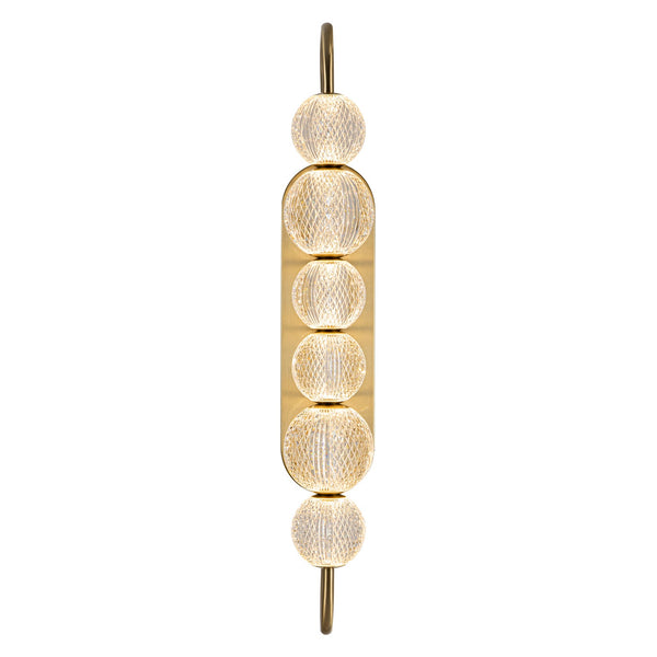 Cassia Vanity-style 28" Wall Light, Natural Brass
