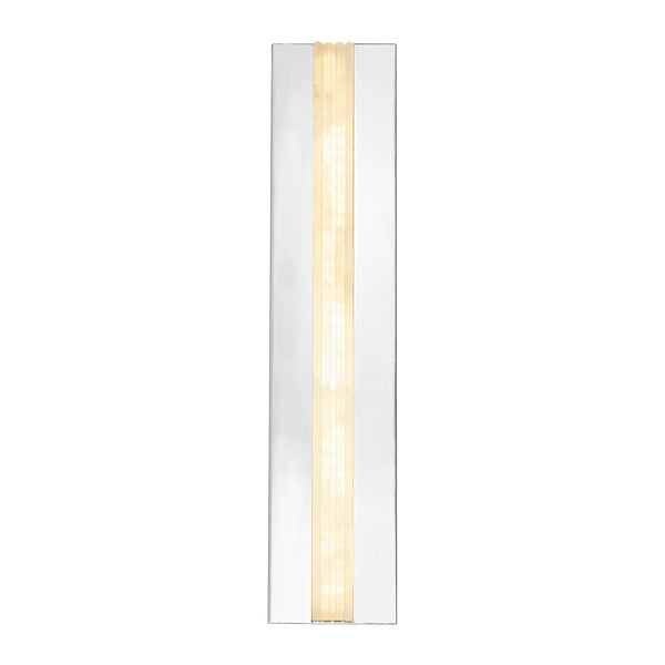 Solenne Vanity-style 23" Wall Light, Polished Nickel/Alabaster