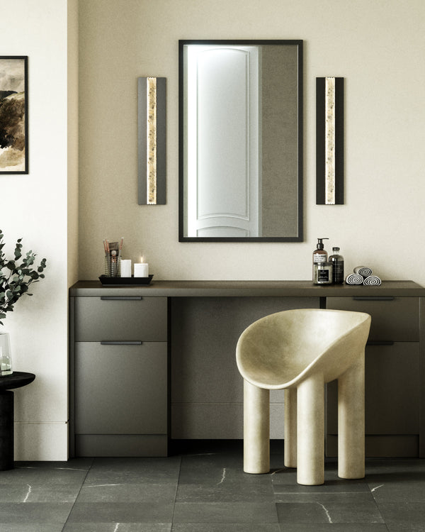 Solenne Vanity-style 23" Wall Light, Urban Bronze/Alabaster