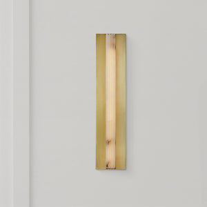 Solenne 5" Wall/Vanity Light, Vintage Brass/Alabaster
