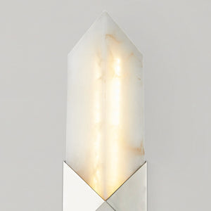 Regulus 12" Wall/Vanity Light, Polished Nickel/Alabaster