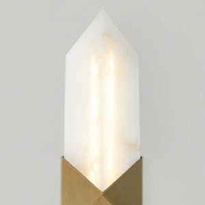 Regulus 12" Wall/Vanity Light, Vintage Brass/Alabaster