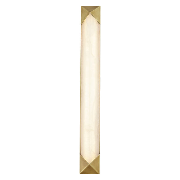Regulus Vanity-style 25" Wall Light, Vintage Brass/Alabaster