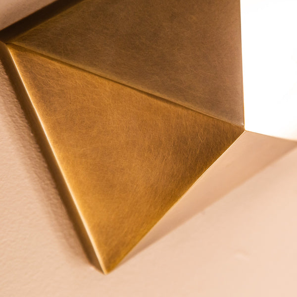 Regulus Vanity-style 25" Wall Light, Vintage Brass/Alabaster