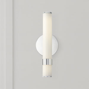 Mercer 14" Wall/Vanity Light, Polished Nickel/Glossy Opal