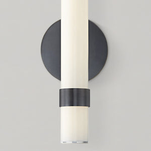 Mercer 14" Wall/Vanity Light, Urban Bronze/Glossy Opal