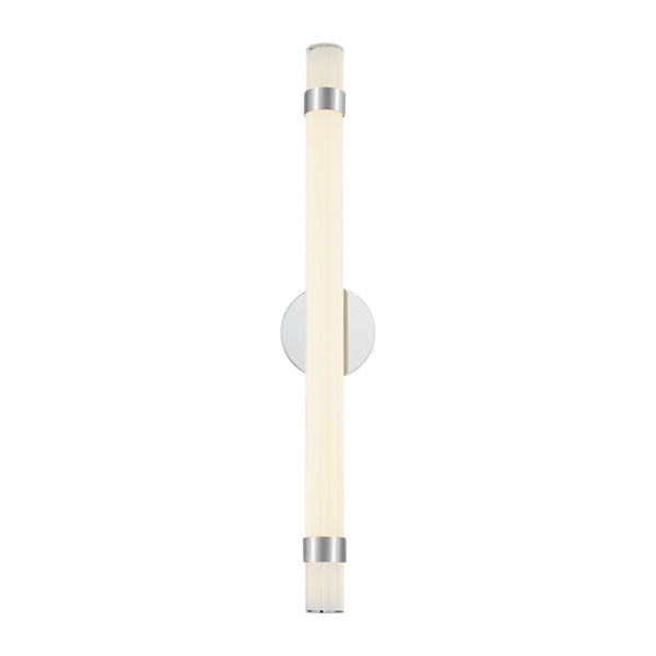 Mercer Vanity-style 30" Wall Light, Polished Nickel/Glossy Opal