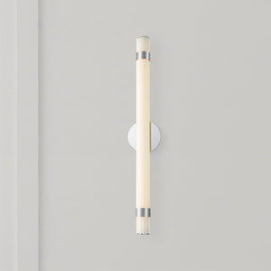 Mercer 30" Wall/Vanity Light, Polished Nickel/Glossy Opal
