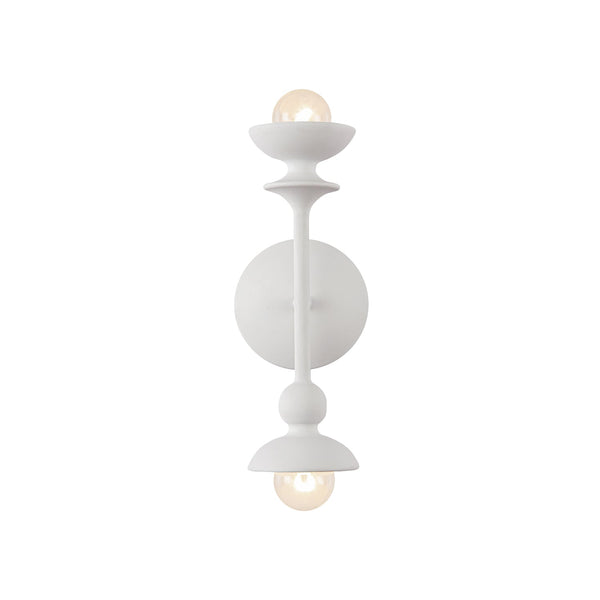 Arkady 11" Two-Light Wall Light, Antique White