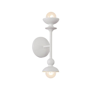 Arkady 4" Two-Light Wall Light, Antique White