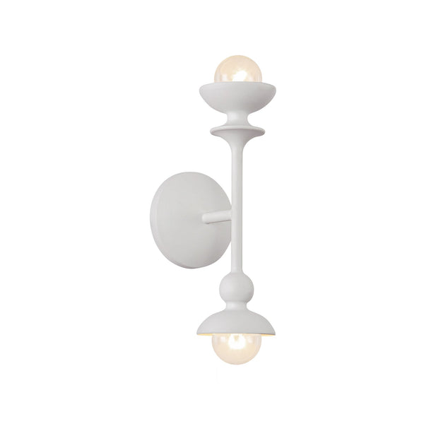 Arkady 11" Two-Light Wall Light, Antique White