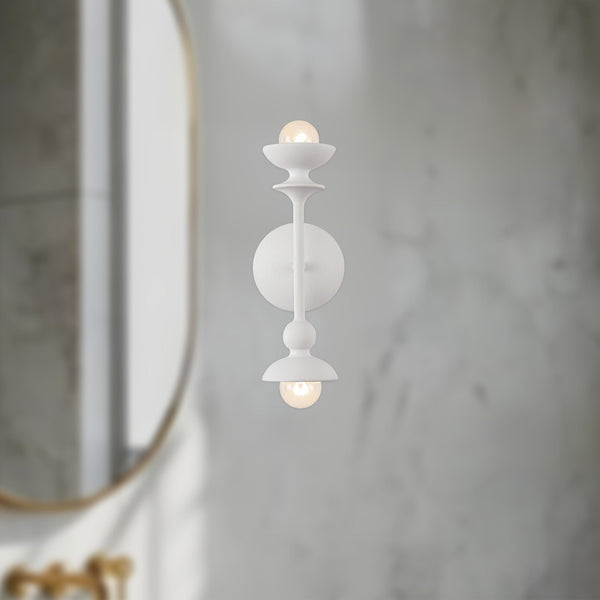 Arkady 11" Two-Light Wall Light, Antique White