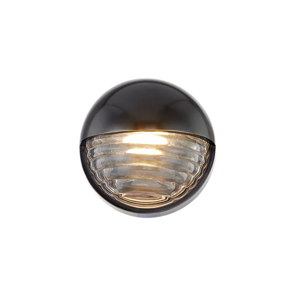 Graham 6" LED Wall Light, Ribbed Glass/Urban Bronze