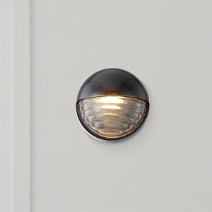 Graham 6" LED Wall Light, Ribbed Glass/Urban Bronze