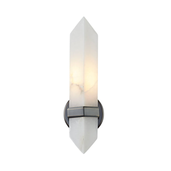 Aster 5" One-Light Wall Light, Urban Bronze/Alabaster