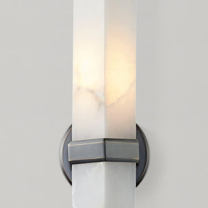 Aster 4" One-Light Wall Light, Urban Bronze/Alabaster