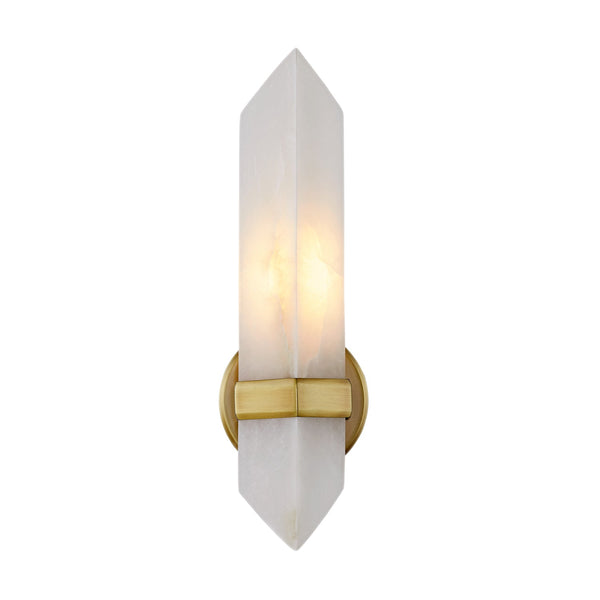 Aster 5" One-Light Wall Light, Vintage Brass/Alabaster