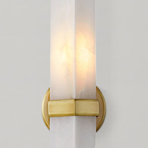 Aster 4" One-Light Wall Light, Vintage Brass/Alabaster
