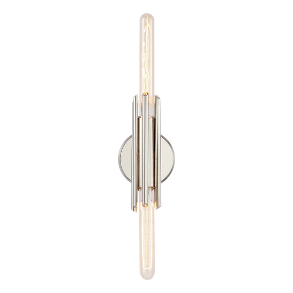 Axis 11" Two-Light Wall Light, Polished Nickel