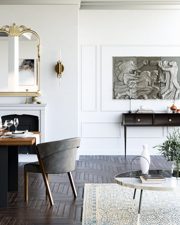 Axis 11" Two-Light Wall Light, Vintage Brass