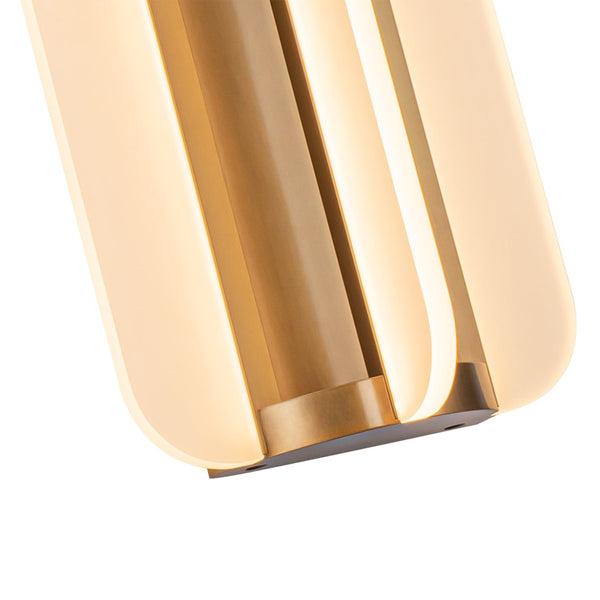 Trace 10" LED Wall Light, Vintage Brass