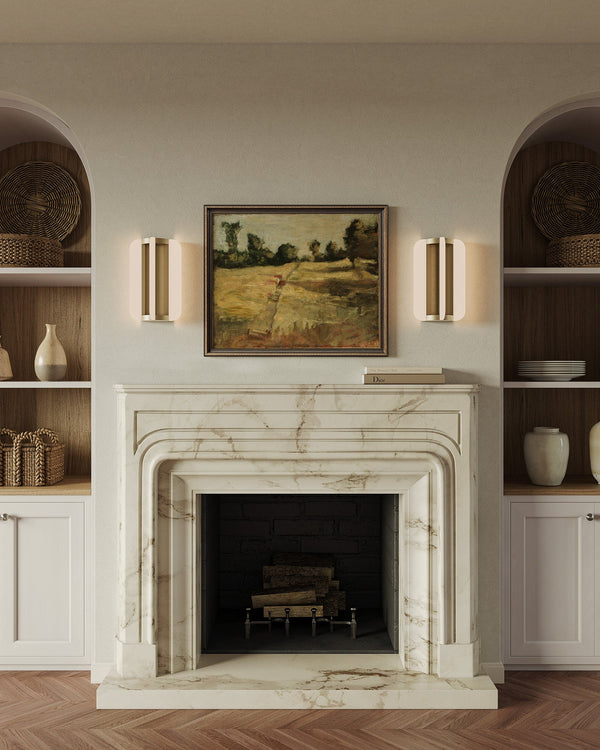 Trace 10" LED Wall Light, Vintage Brass