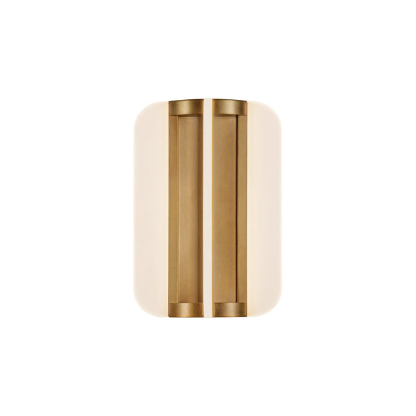 Trace 10" LED Wall Light, Vintage Brass