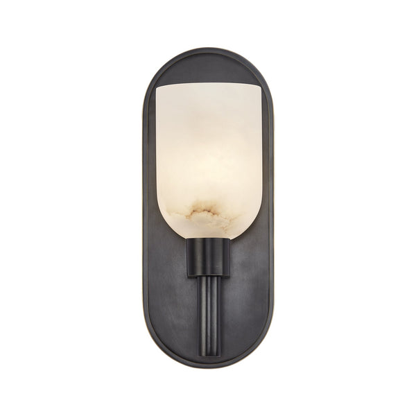 Muse 9" One-Light Wall Light, Urban Bronze/Alabaster