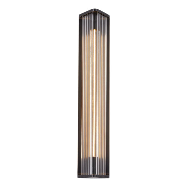 Kepler 23" LED Wall/Vanity Light, Ribbed Glass/Urban Bronze