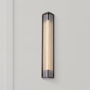 Kepler 23" LED Wall/Vanity Light, Ribbed Glass/Urban Bronze