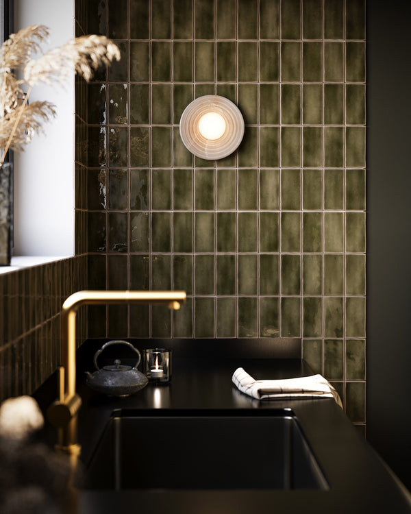 Manzanita 6" LED Wall/Vanity Light, Vintage Brass/Alabaster