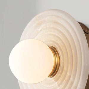Manzanita 6" LED Wall/Vanity Light, Vintage Brass/Alabaster