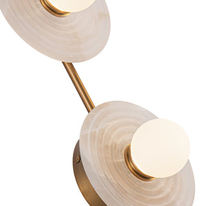 Manzanita 14" LED Wall/Vanity Light, Vintage Brass/Alabaster