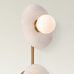 Manzanita 14" LED Wall/Vanity Light, Vintage Brass/Alabaster